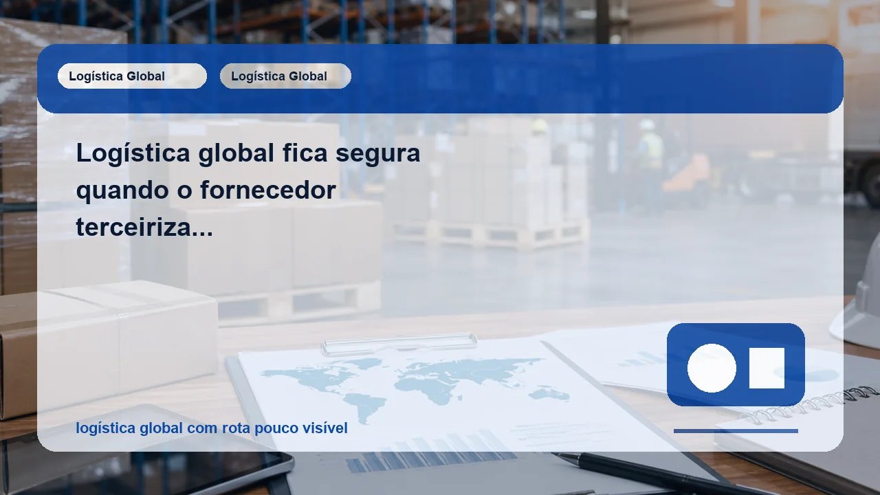 Logística global fica segura quando o fornecedor terceiriza tudo e você quase não enxerga a rota?