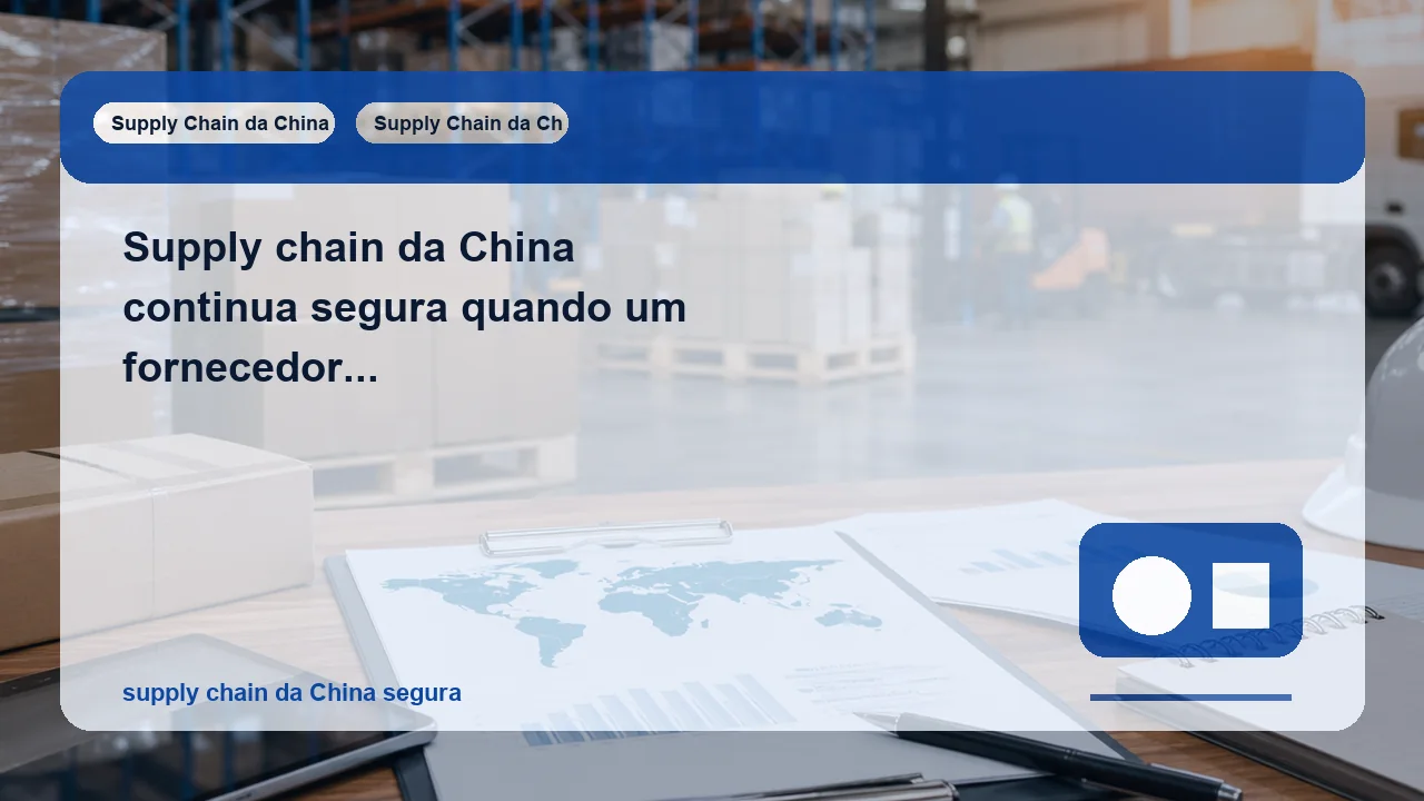 Supply chain da China continua segura quando um fornecedor só promete e não prova nada?