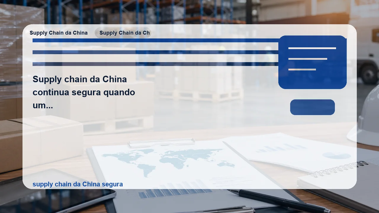 Ilustração editorial sobre supply chain da china continua segura quando um fornecedor só promete e não prova nada?